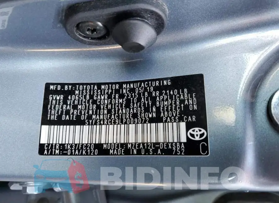 5YFS4RCE9LP009072 Photo# 13