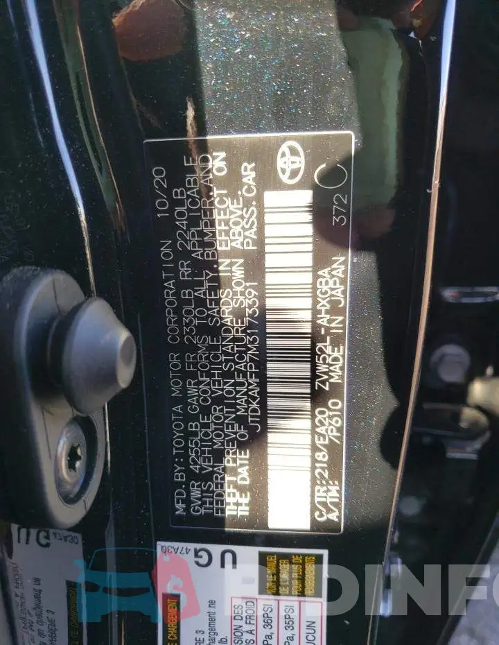 JTDKAMFP7M3173391 Photo# 10
