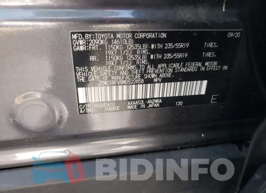 JTMC1RFV8MD522858 Photo# 10