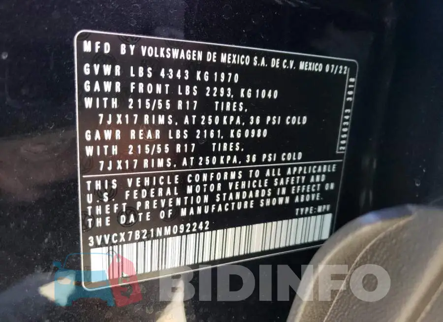 3VVCX7B21NM092242 Photo# 10