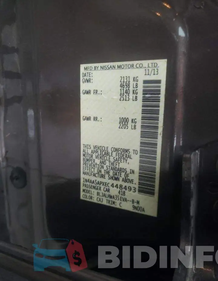 1N4AA5APXEC448493 Photo# 12