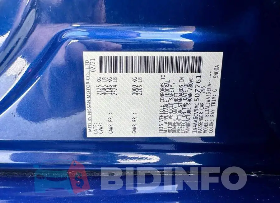 1N4AA6CV9MC507761 Photo# 10