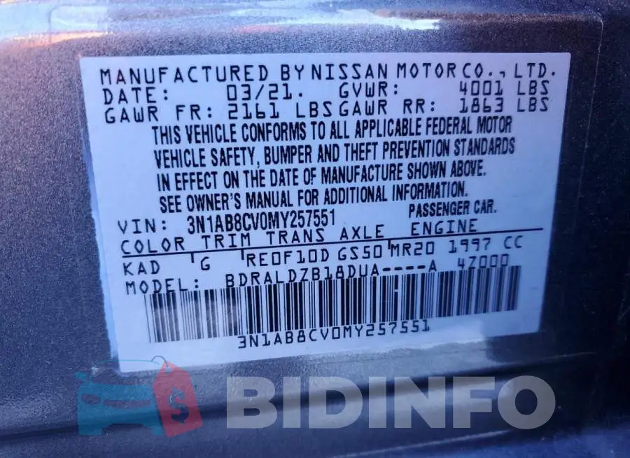 3N1AB8CV0MY257551 Photo# 12