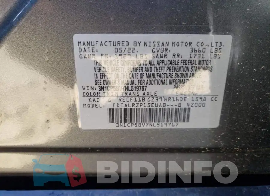 3N1CP5BV7NL519767 Photo# 14