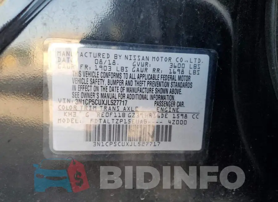 3N1CP5CUXJL527717 Photo# 10