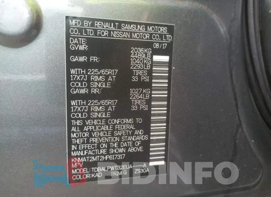KNMAT2MT2HP617317 Photo# 10