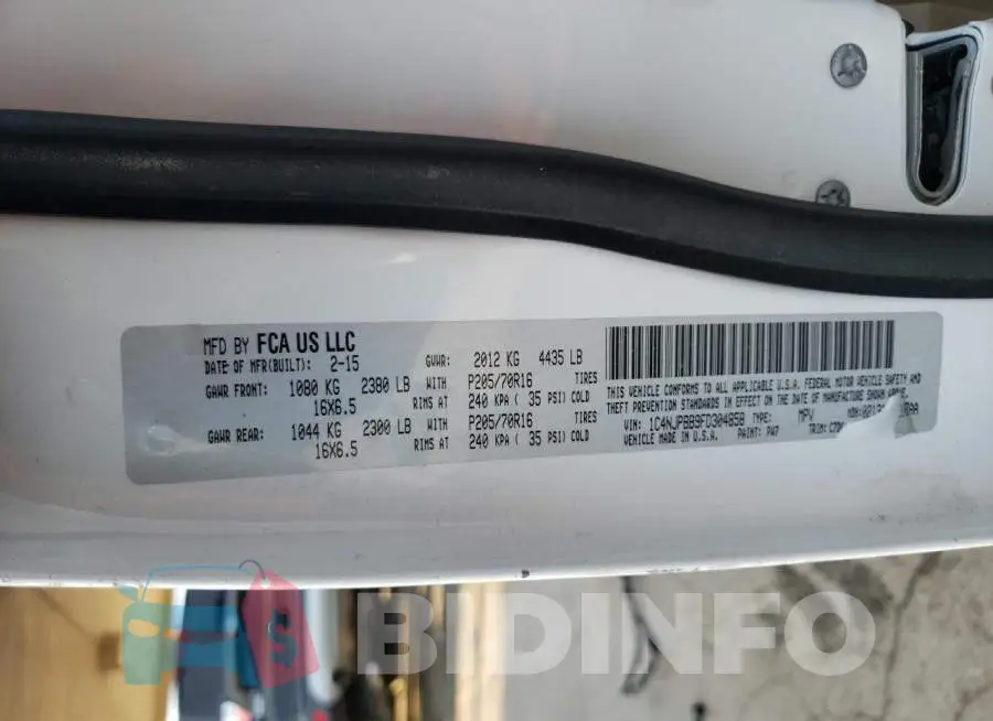 1C4NJPBB9FD304858 Photo# 10