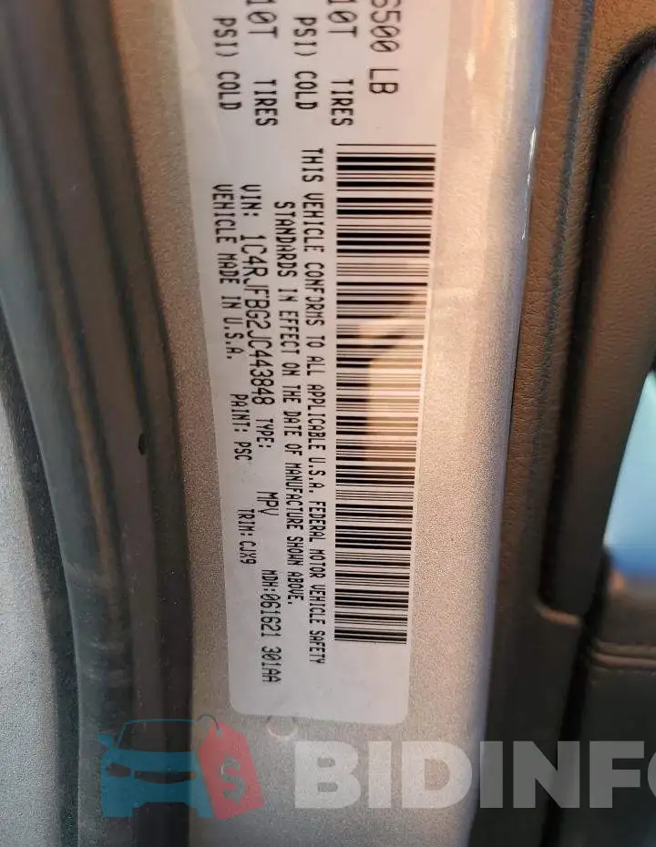 1C4RJFBG2JC443848 Photo# 13
