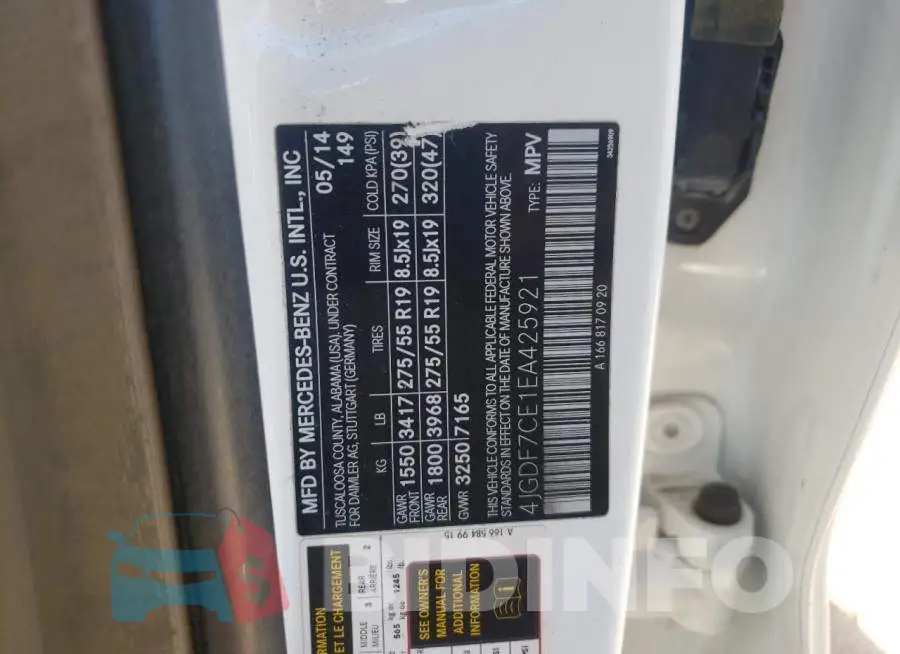 4JGDF7CE1EA425921 Photo# 13