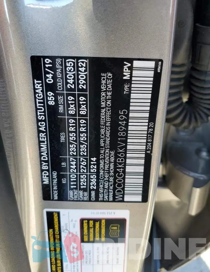 WDC0G4KB6KV189495 Photo# 12