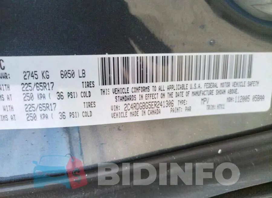 2C4RDGBG5ER241306 Photo# 13
