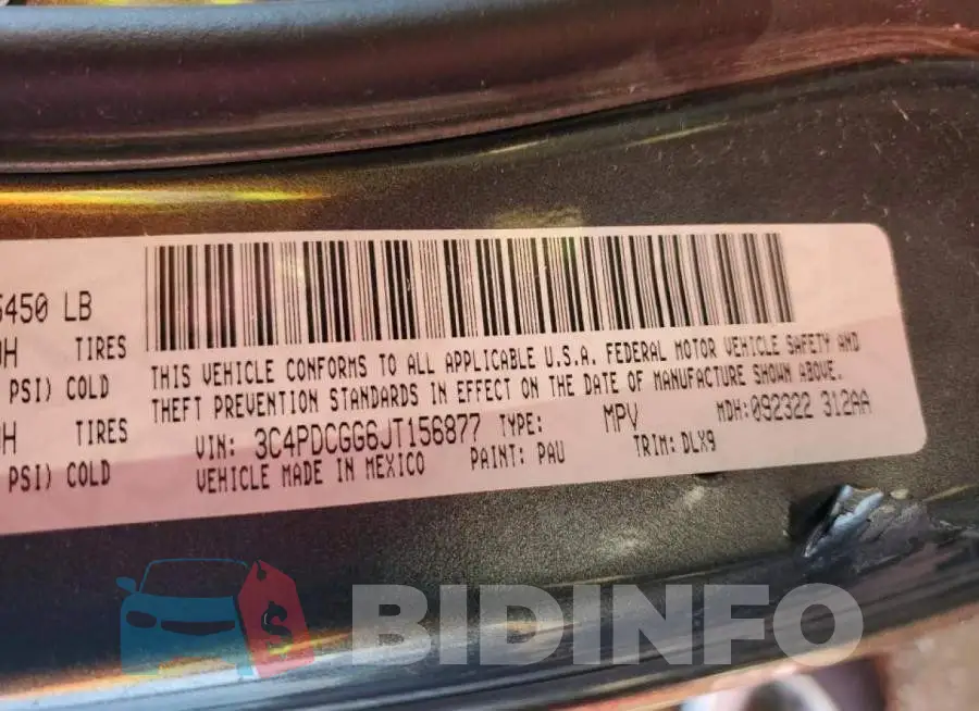 3C4PDCGG6JT156877 Photo# 14