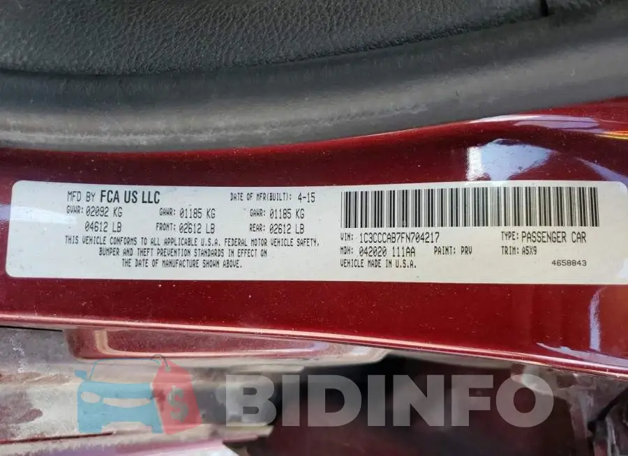 1C3CCCAB7FN704217 Photo# 10