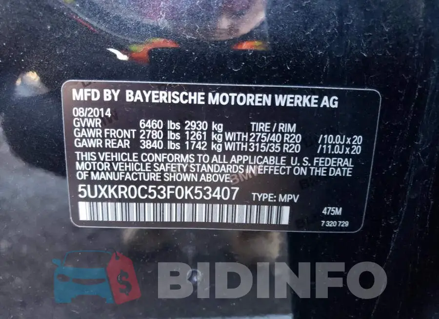 5UXKR0C53F0K53407 Photo# 13