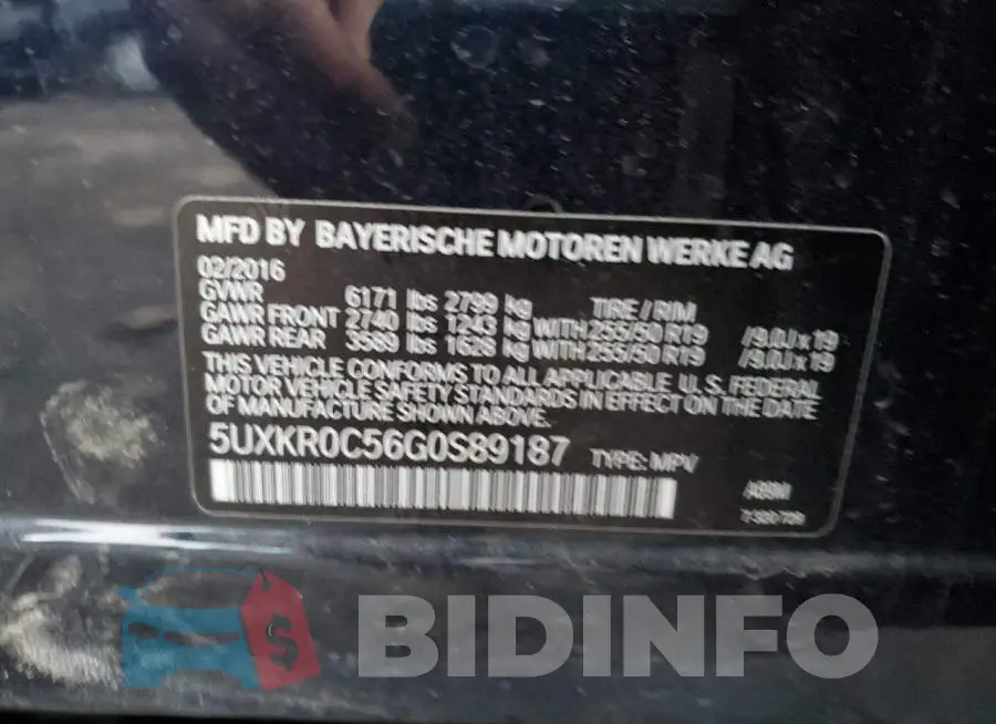 5UXKR0C56G0S89187 Photo# 12