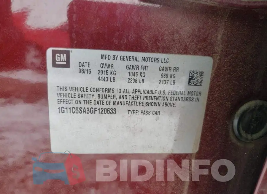 1G11C5SA3GF120633 Photo# 12
