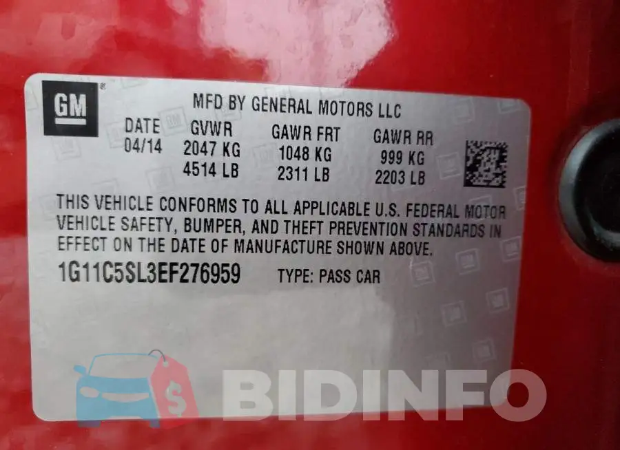 1G11C5SL3EF276959 Photo# 12