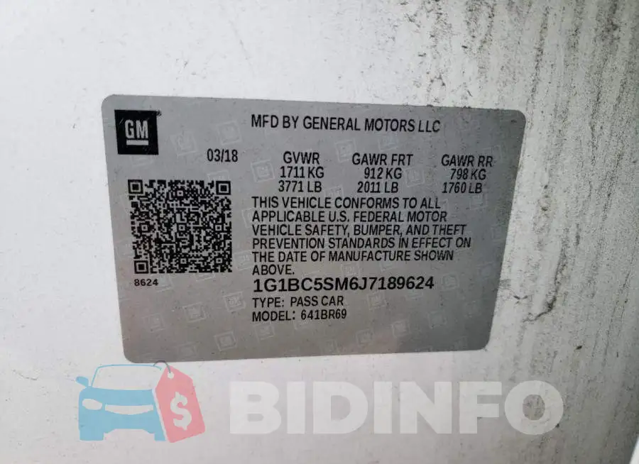 1G1BC5SM6J7189624 Photo# 13