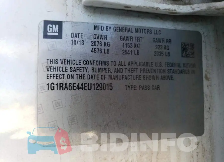 1G1RA6E44EU129015 Photo# 12