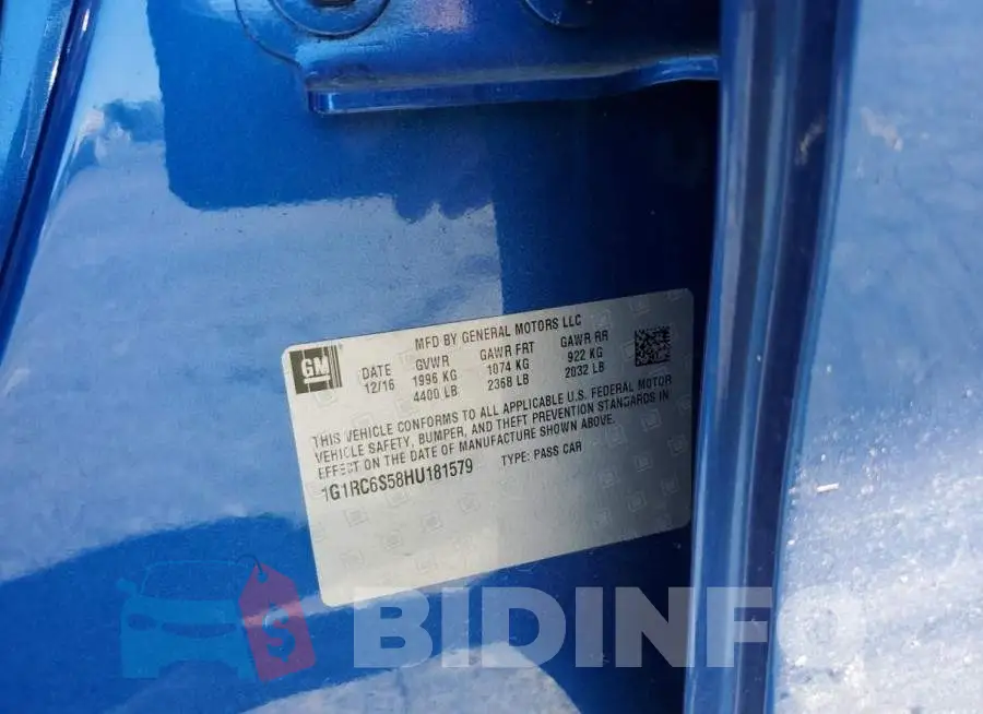 1G1RC6S58HU181579 Photo# 10