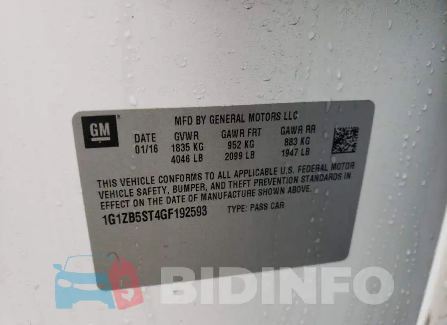1G1ZB5ST4GF192593 Photo# 12