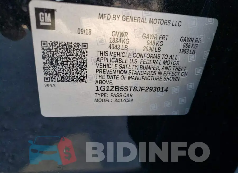 1G1ZB5ST8JF293014 Photo# 10
