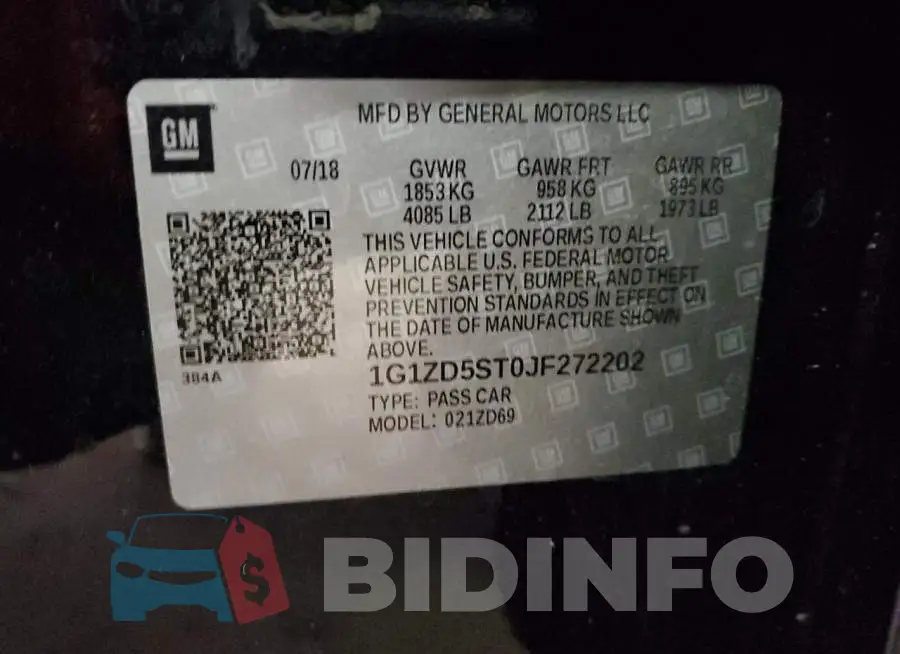 1G1ZD5ST0JF272202 Photo# 12