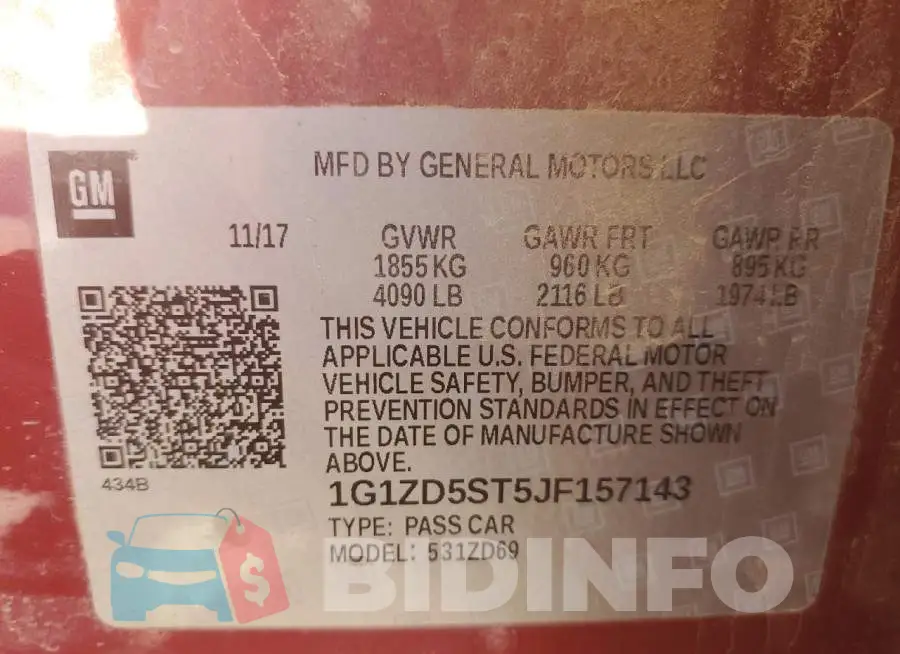 1G1ZD5ST5JF157143 Photo# 12