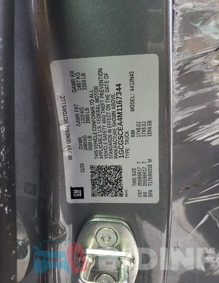 1GCGSCEA4M1167344 Photo# 10