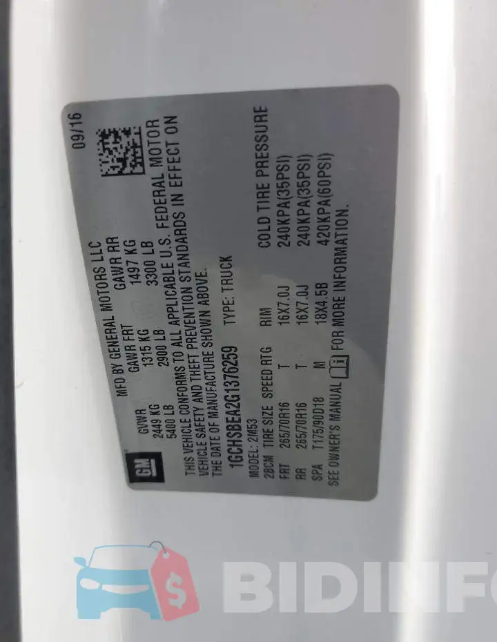 1GCHSBEA2G1376259 Photo# 12
