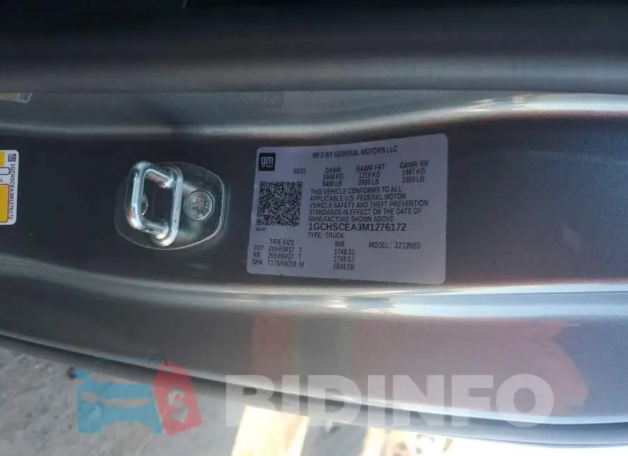 1GCHSCEA3M1276172 Photo# 12