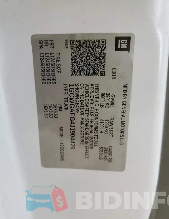 1GCWGAFG4J1904476 Photo# 12