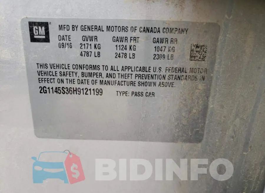 2G1145S36H9121199 Photo# 12