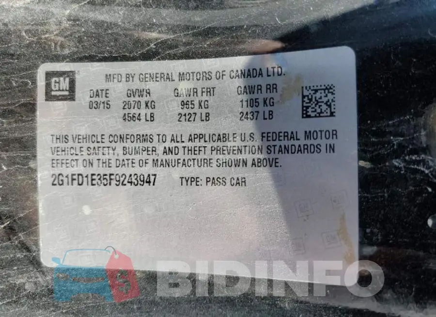 2G1FD1E35F9243947 Photo# 13