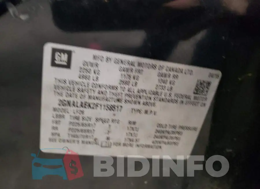 2GNALAEK2F1158517 Photo# 13