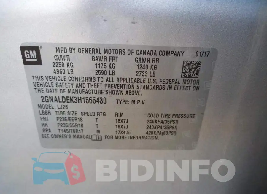 2GNALDEK3H1565430 Photo# 10