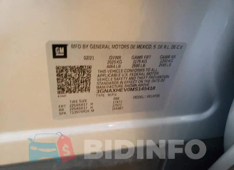 3GNAXHEV0MS145418 Photo# 14