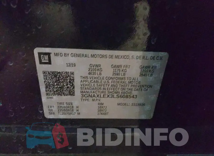 3GNAXLEX3LS608543 Photo# 14