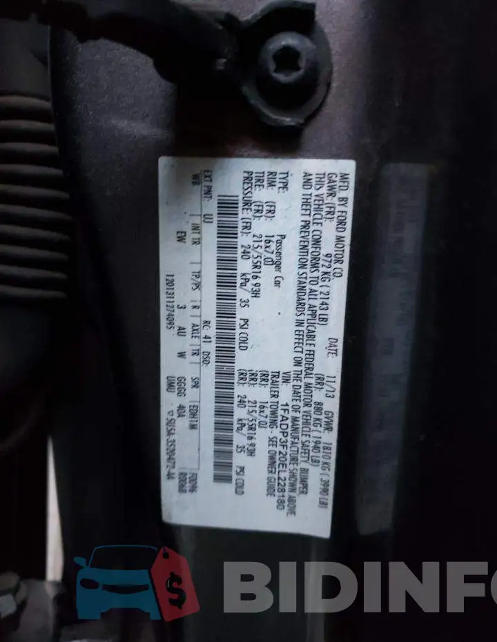 1FADP3F20EL228180 Photo# 12