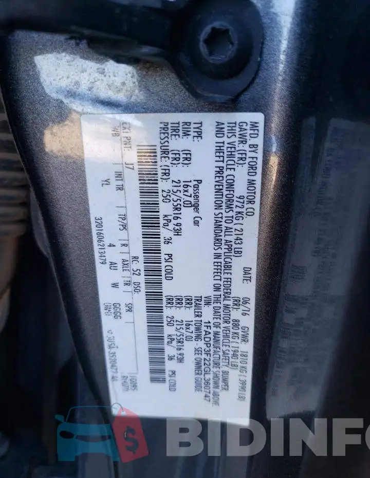 1FADP3F22GL360747 Photo# 12