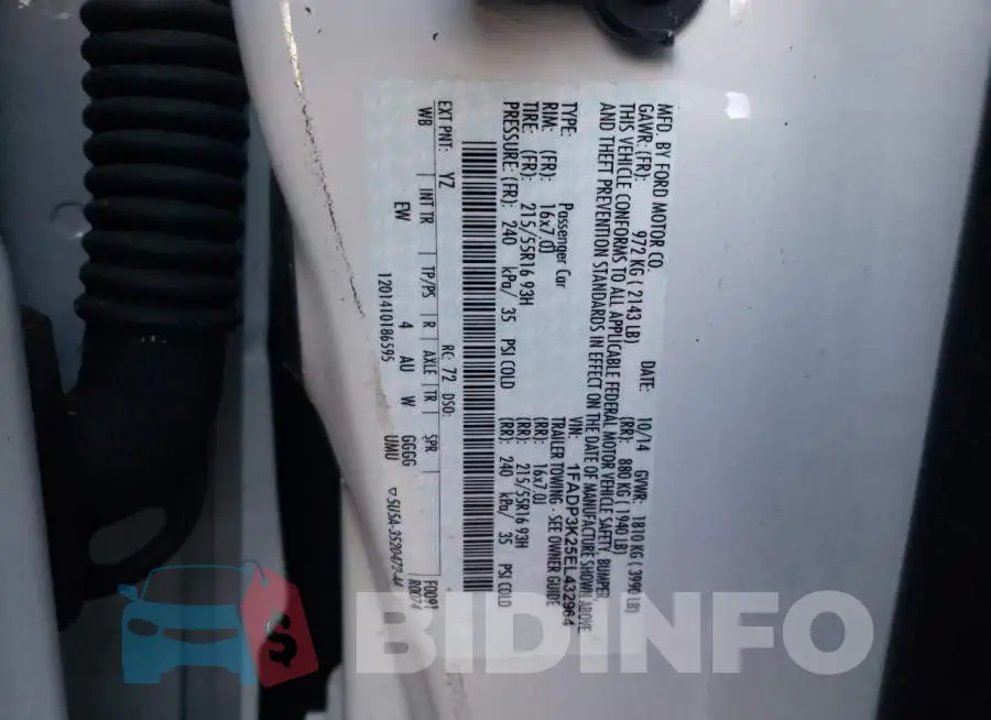 1FADP3K25EL432964 Photo# 12