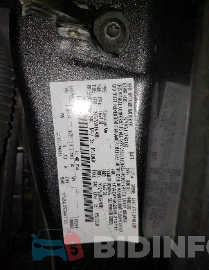 1FADP3K29HL210111 Photo# 12