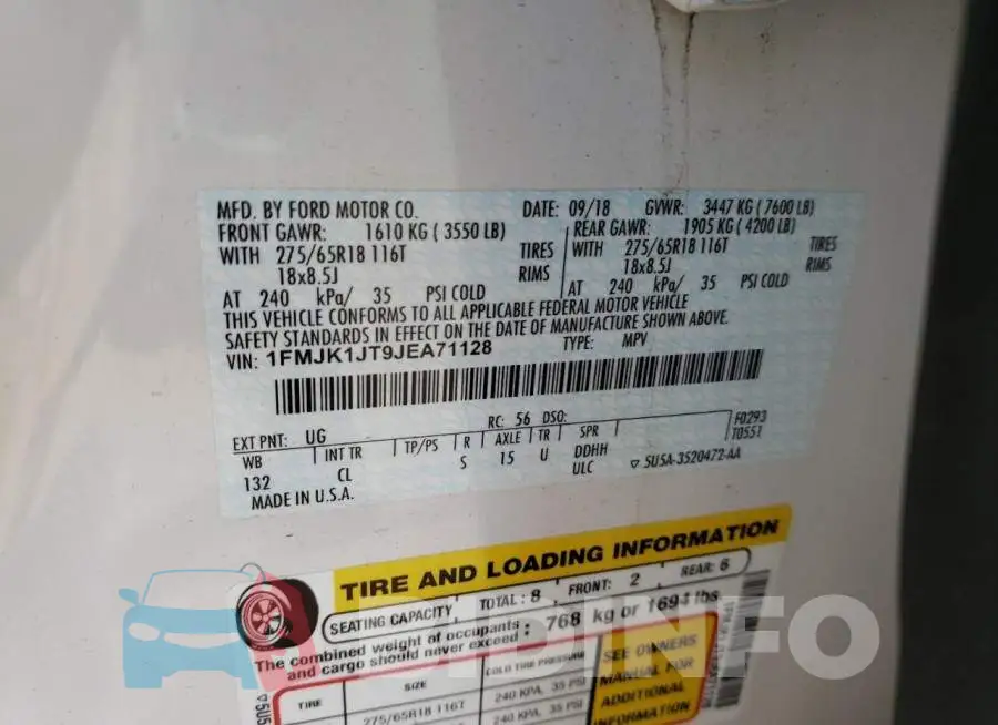 1FMJK1JT9JEA71128 Photo# 10