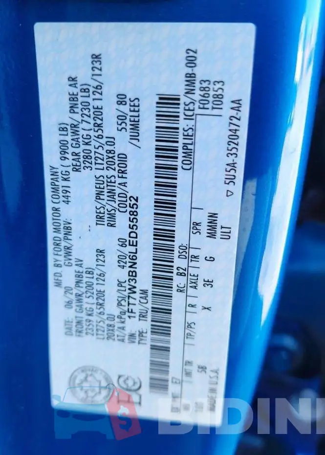 1FT7W3BN6LED55852 Photo# 10
