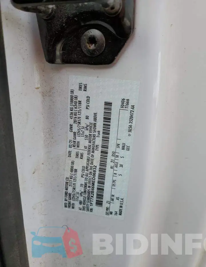 1FT7X2B66MED06832 Photo# 12
