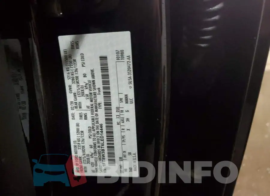1FT8W3BT6LED14446 Photo# 12