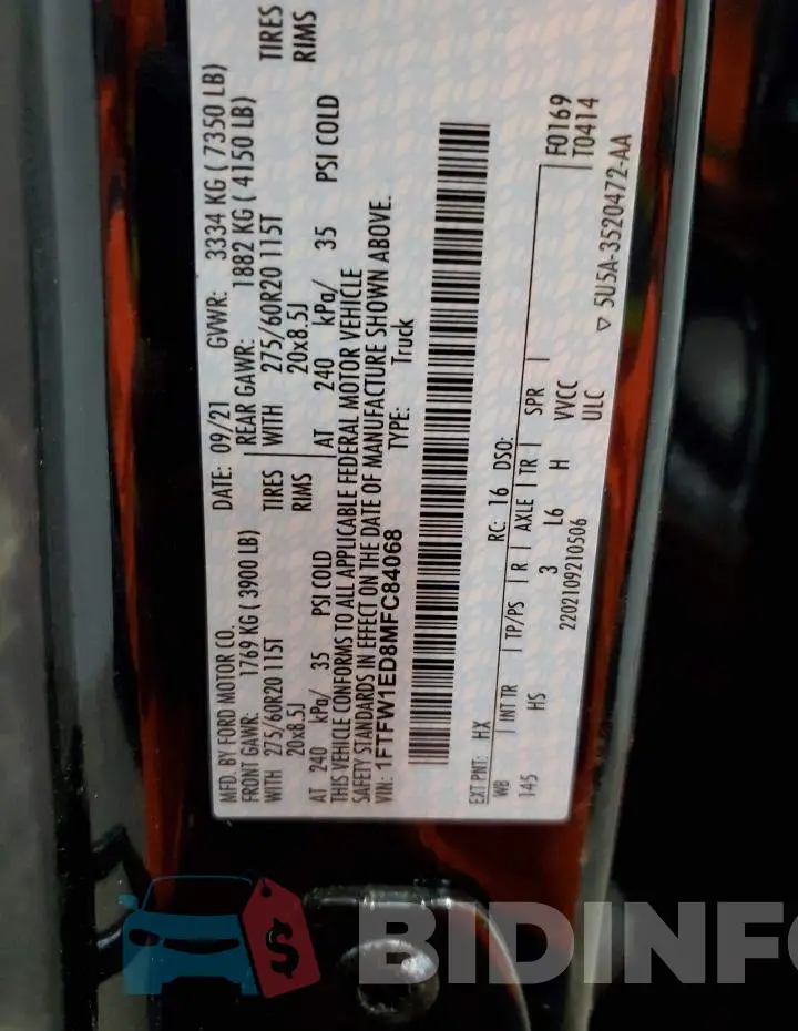 1FTFW1ED8MFC84068 Photo# 12