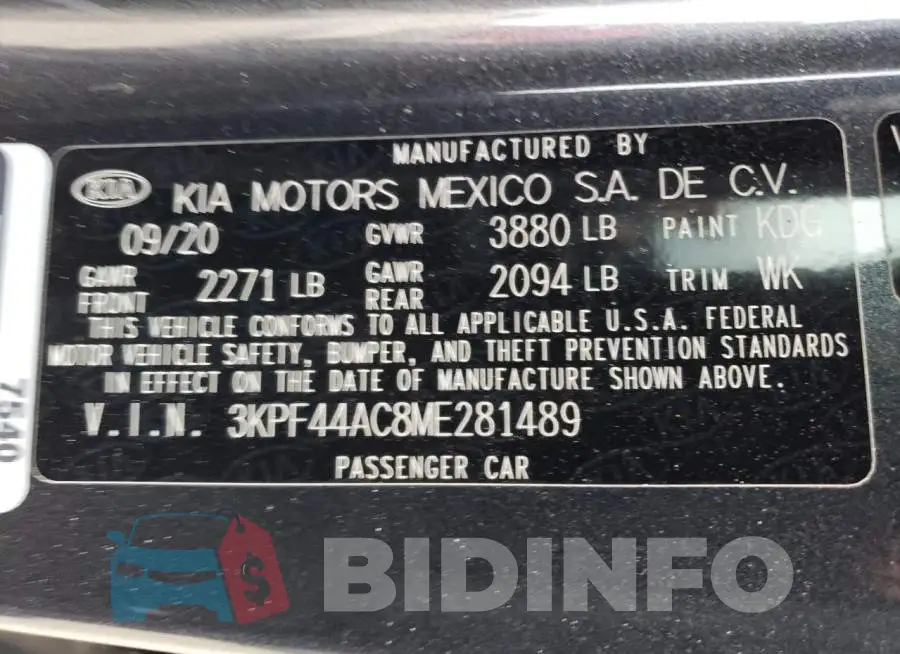 3KPF44AC8ME281489 Photo# 13