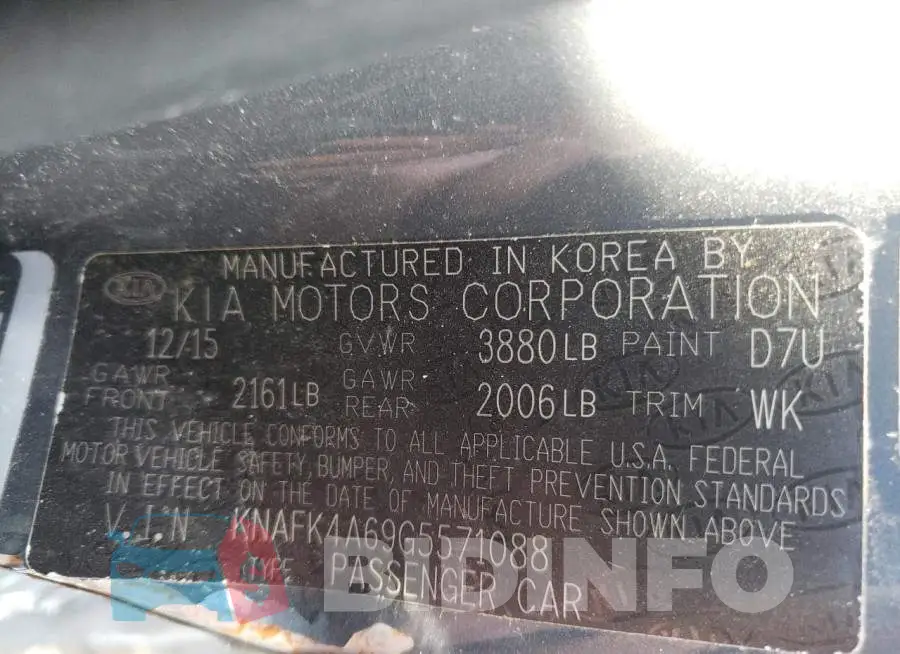 KNAFK4A69G5571088 Photo# 10