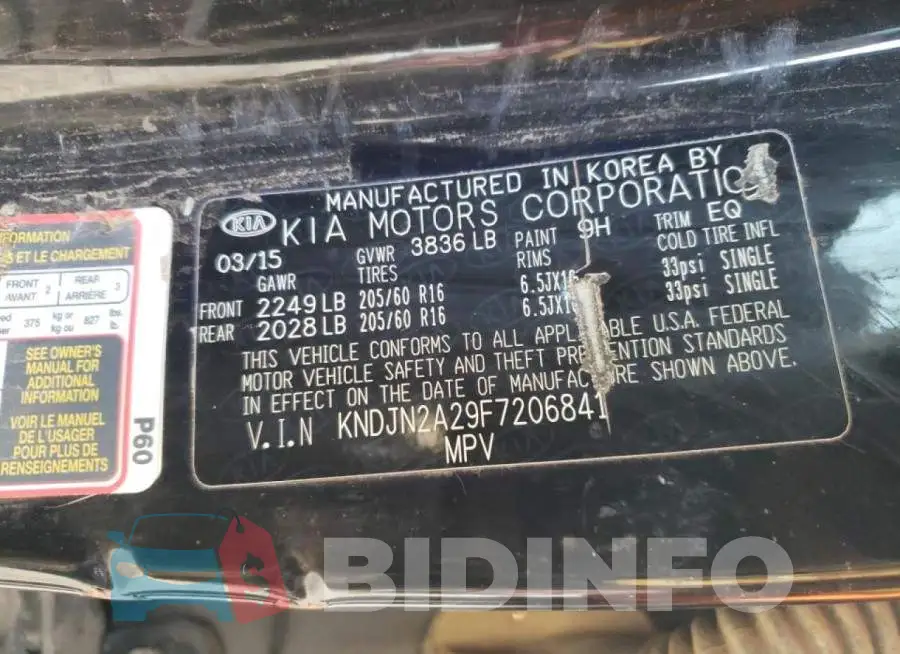 KNDJN2A29F7206841 Photo# 8